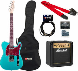 Packs guitarra eléctrica Eastone TL70 +MARSHALL MG10 +HOUSSE +COURROIE +CABLE +MEDIATORS - Metallic light blue