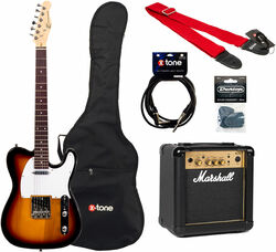 Packs guitarra eléctrica Eastone TL70 + MARSHALL MG10 +HOUSSE + COURROIE + CABLE + MEDIATORS - 3 tone sunburst