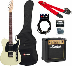 Packs guitarra eléctrica Eastone TL70 +MARSHALL MG10 +HOUSSE +COURROIE +CABLE +MEDIATORS - Ivory