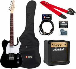 Packs guitarra eléctrica Eastone TL70 +Marshall MG10 +Accessories - Black