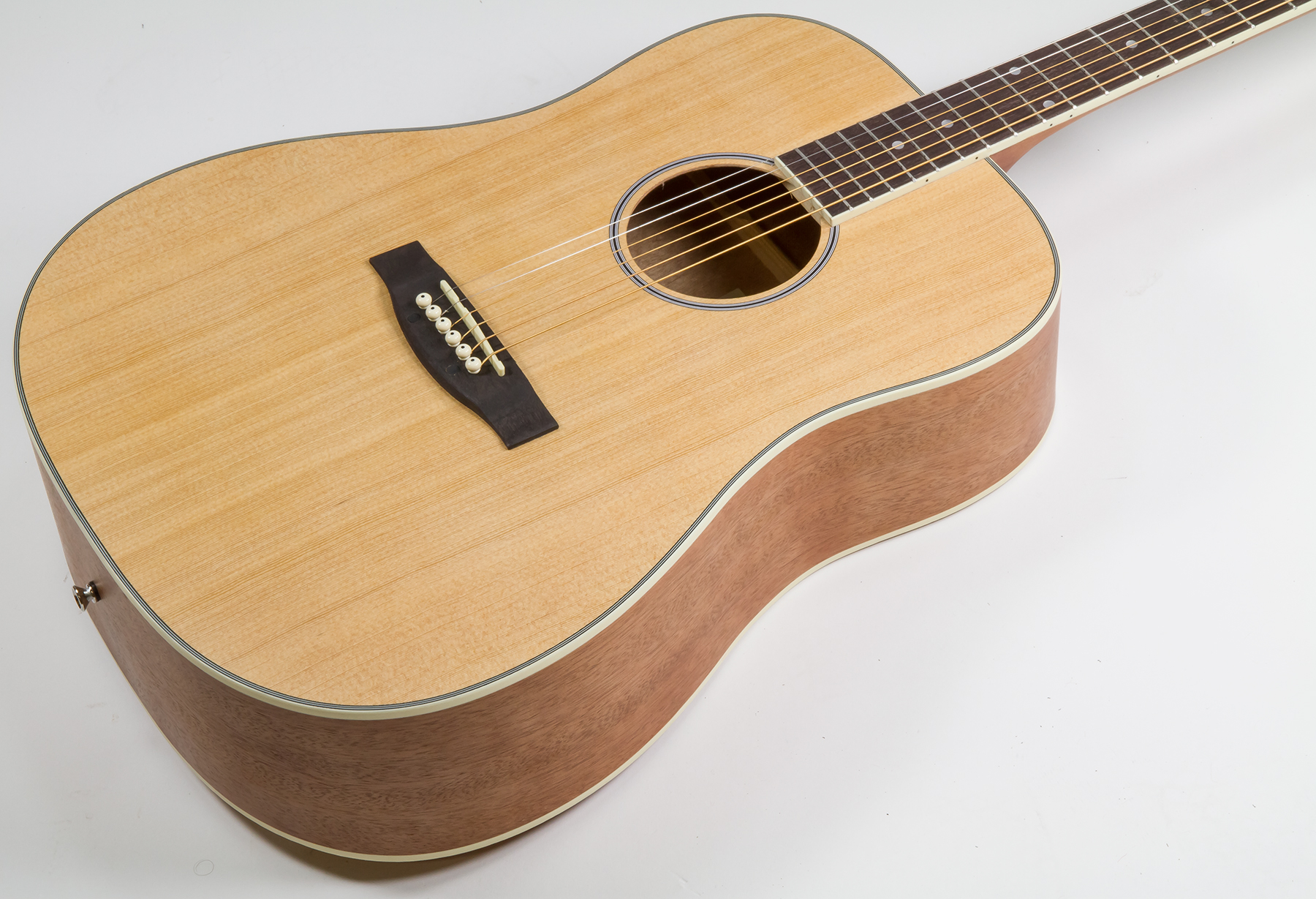 Eastone Dr100-nat Lh Gaucher Dreadnought Epicea Okoume - Natural Satin - Guitarra acústica & electro - Variation 1