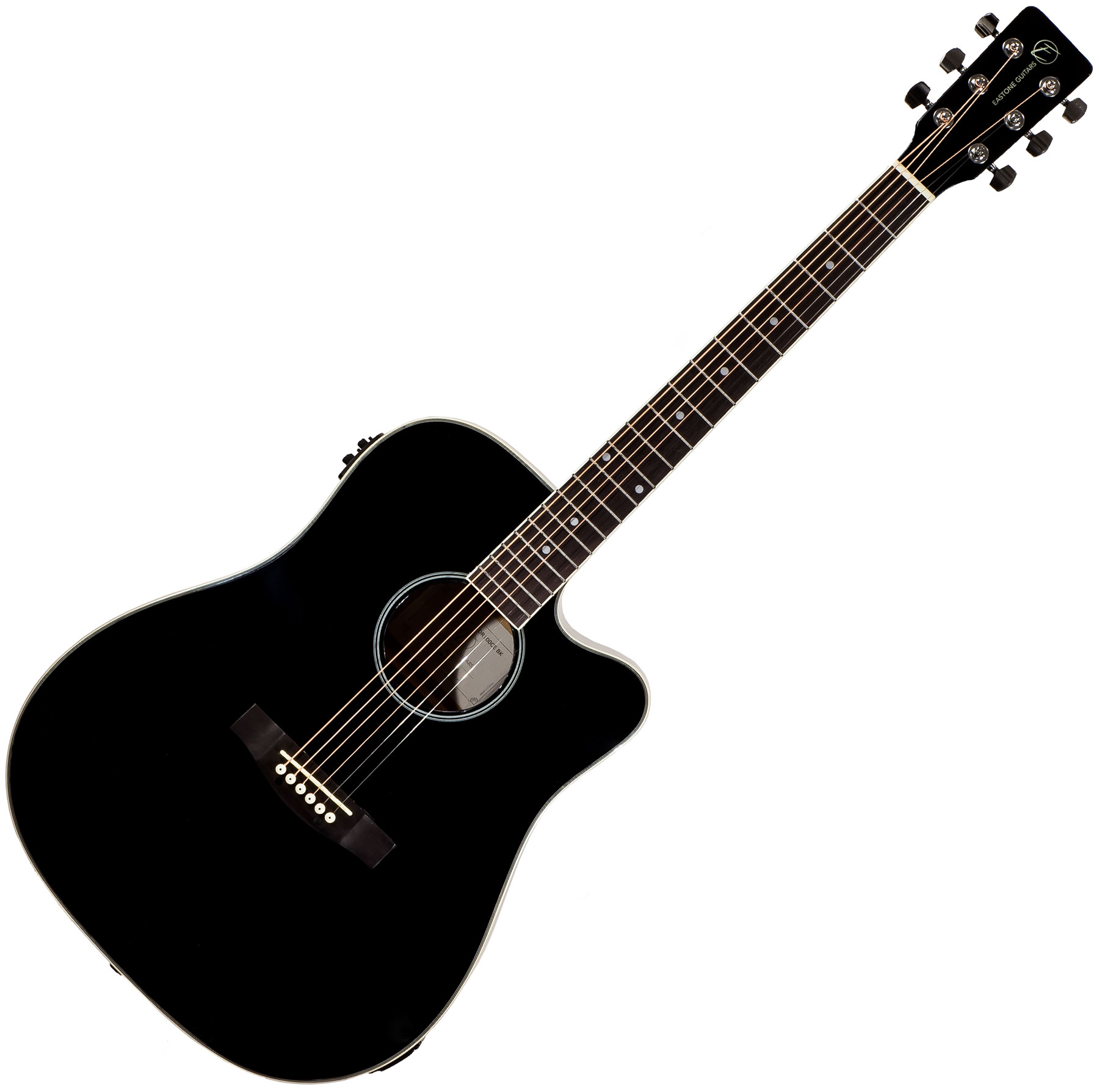 Eastone Dr100ce-blk +housse X-tone 2003 +capo +stand +jack - Black - Pack guitarra acústica - Variation 2