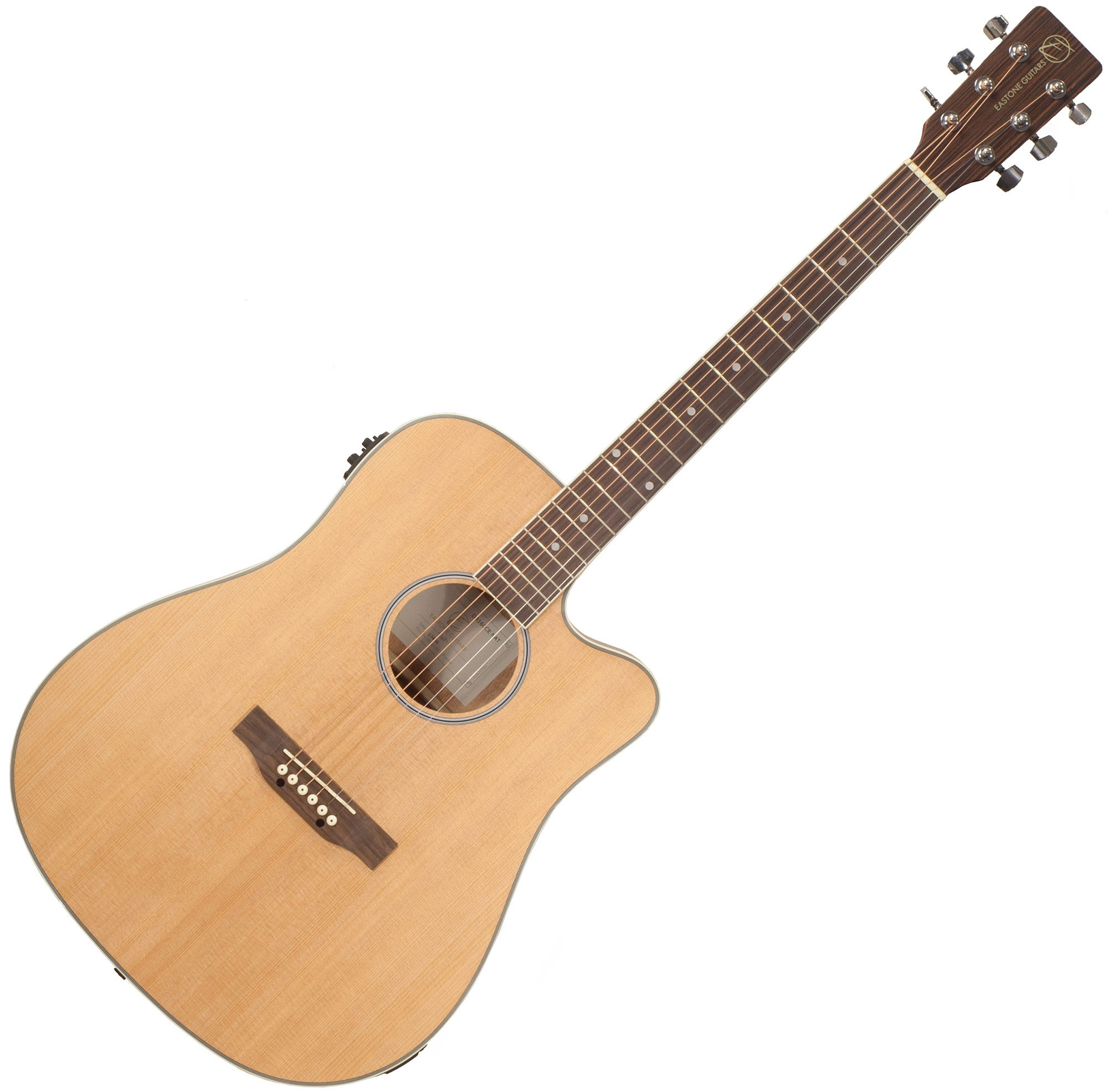 Eastone Dr160ce-nat +housse X-tone 2003 +cable +capo +stand - Natural - Pack guitarra acústica - Variation 1