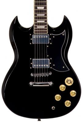 Guitarra eléctrica de cuerpo sólido Eastone SDC70 - Black
