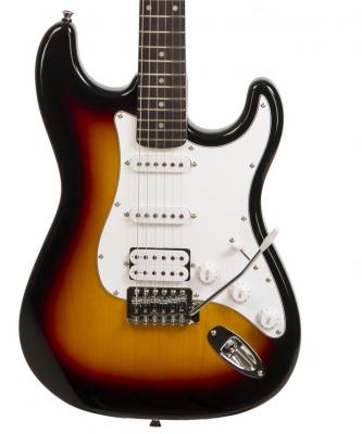 Guitarra eléctrica de cuerpo sólido Eastone STR80T 3TS (PUR) - Sunburst