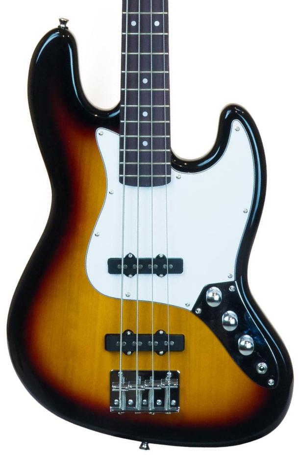 Bajo eléctrico de cuerpo sólido Eastone JAB (PUR) - 3 tone sunburst