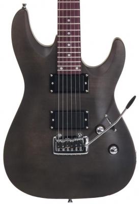 Guitarra eléctrica de cuerpo sólido Eastone METDC - Black satin