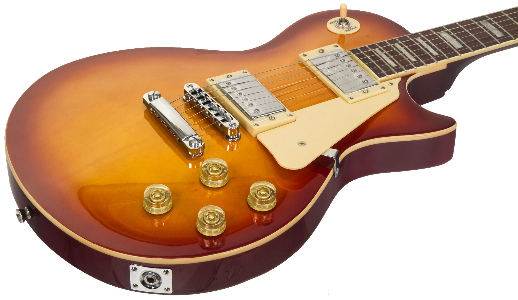 Eastone Lp100 +fender Frontman 20g +cable +clip-on Tuner +mediators +housse +courroie - Cherry Sunburst - Packs guitarra eléctrica - Variation 1