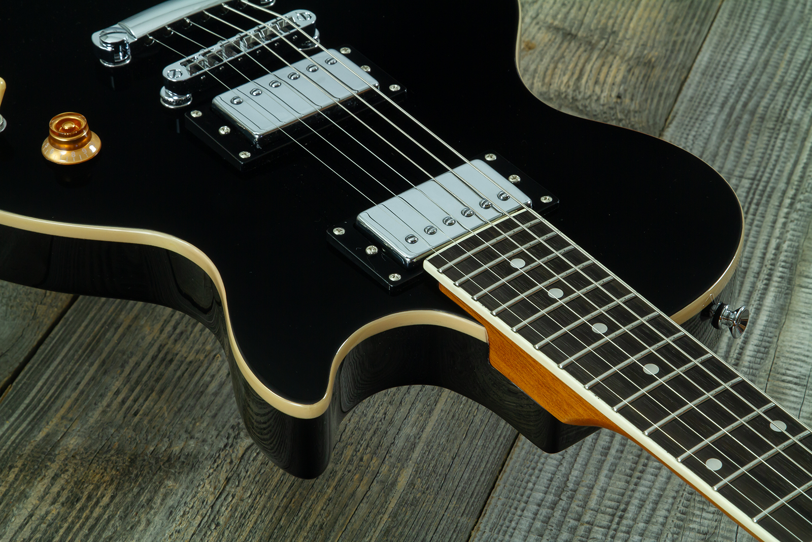 Eastone Lp70-blk 2h Ht Rw - Black - Guitarra eléctrica de corte único. - Variation 4