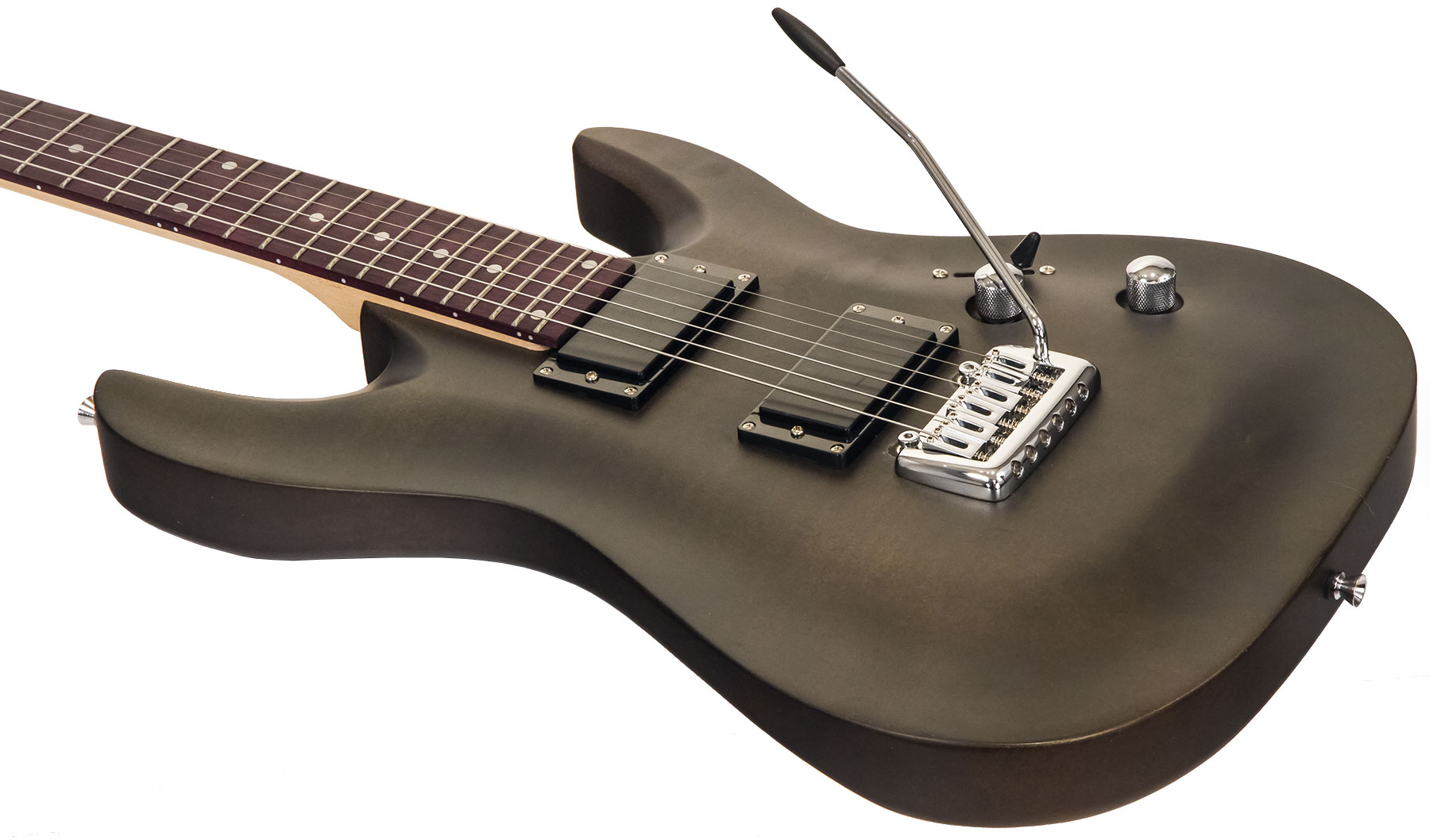 Eastone Metdc Hh Trem Pur - Black Satin - Guitarra eléctrica con forma de str. - Variation 2