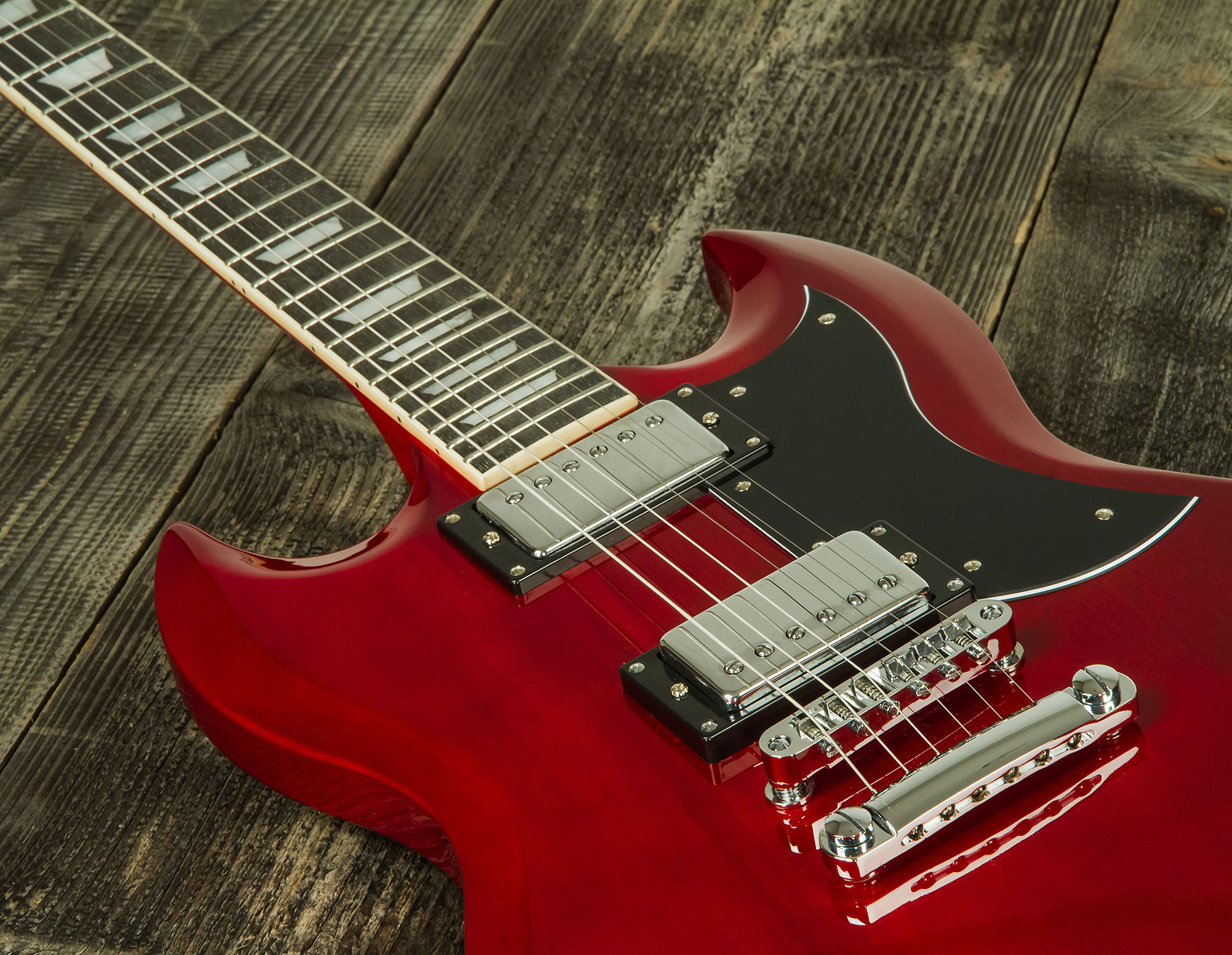 Eastone Sdc70 Hh Ht Pur - Red - Guitarra eléctrica de doble corte - Variation 3