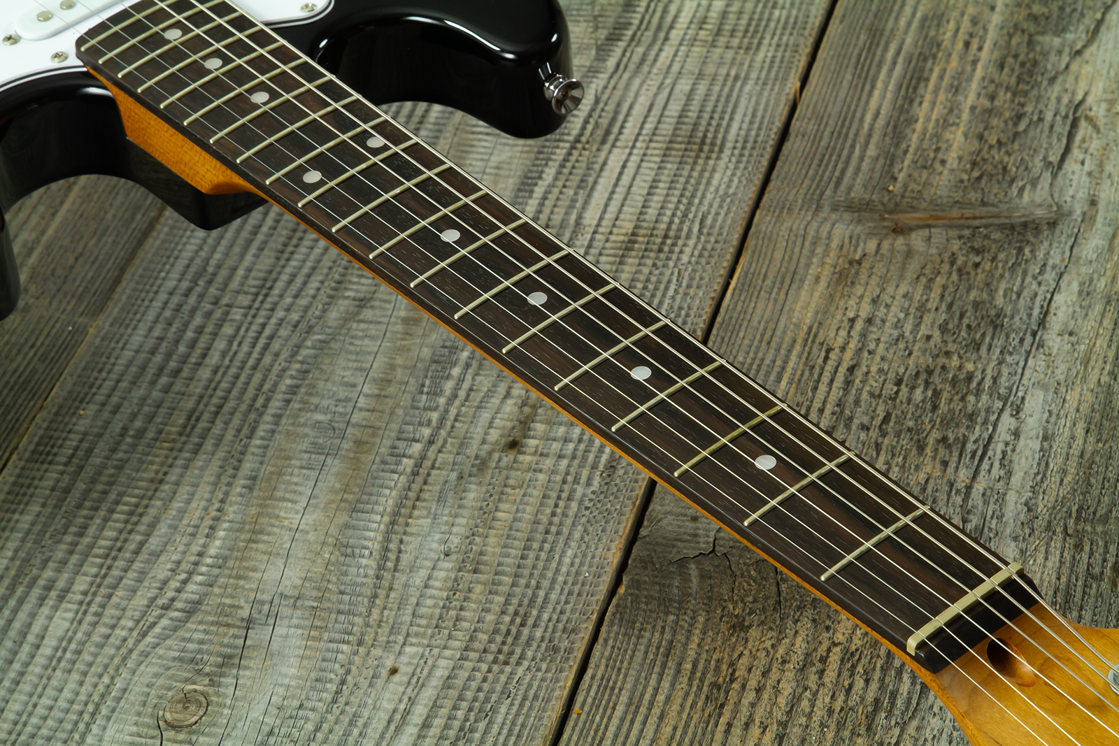 Eastone St-mini-blk 3s Trem Pur - Black - Guitarra eléctrica para niños - Variation 5