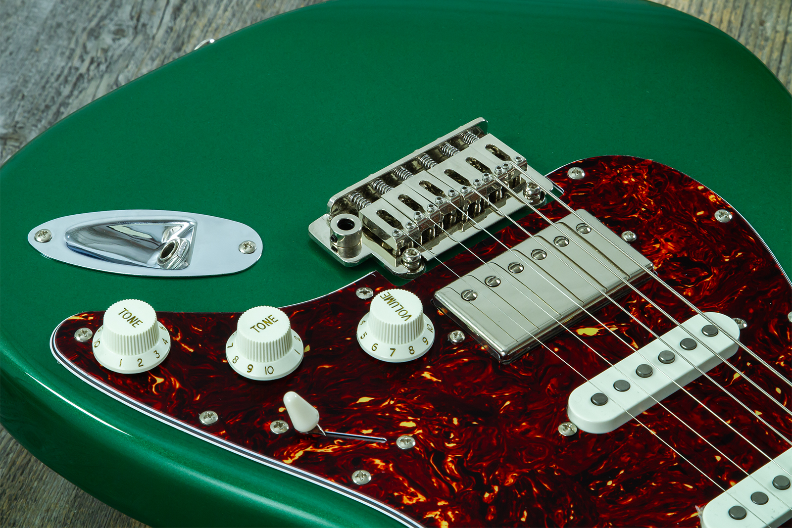Eastone St550r-dmg Hss Trem Rw - Dark Metal Green - Guitarra eléctrica con forma de str. - Variation 3