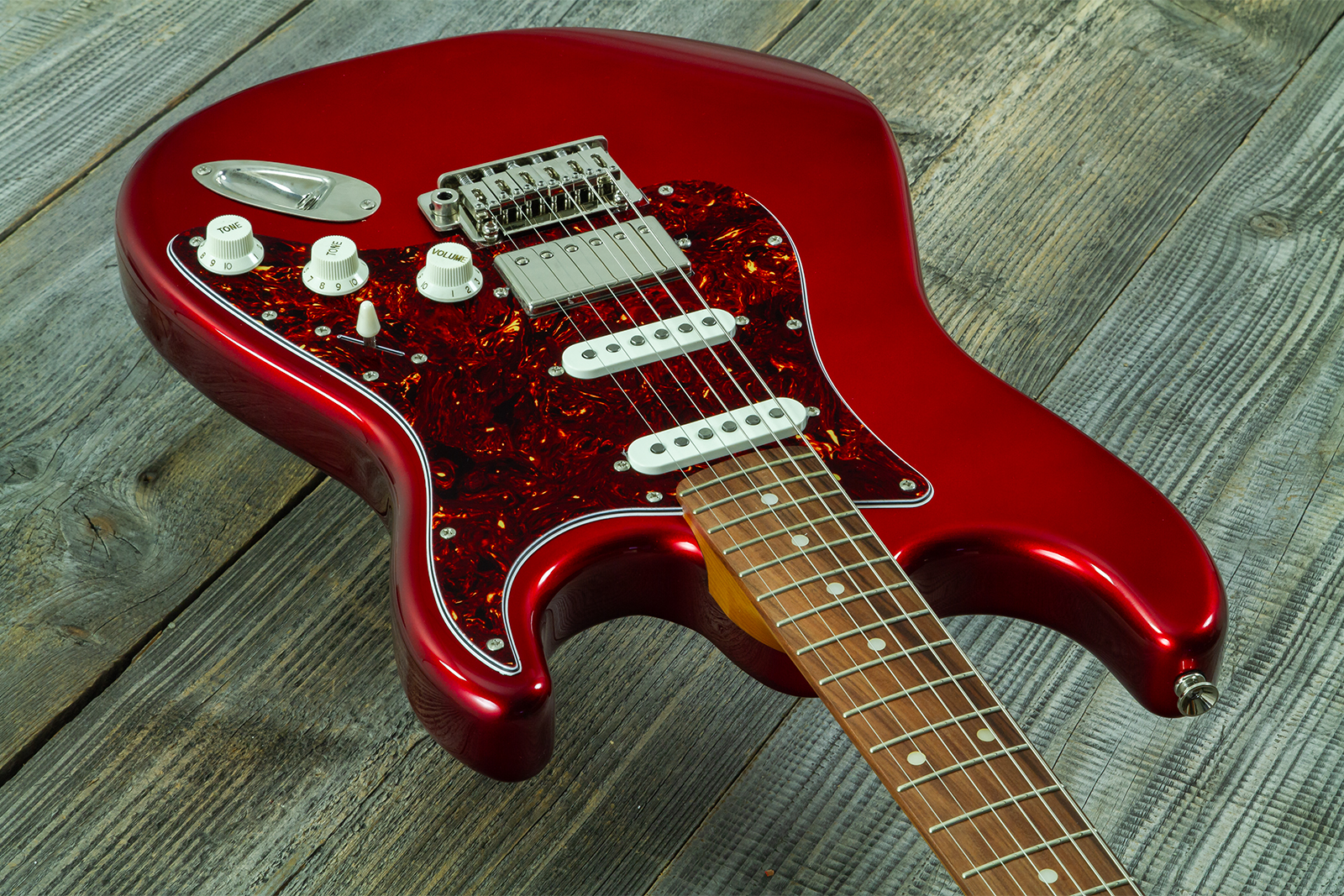 Eastone St550r-mr Hss Trem Rw - Metal Red - Guitarra eléctrica con forma de str. - Variation 2