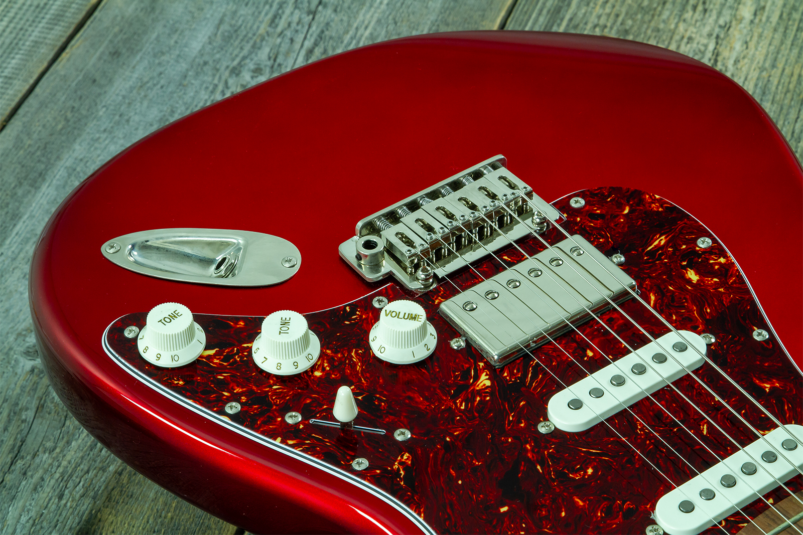 Eastone St550r-mr Hss Trem Rw - Metal Red - Guitarra eléctrica con forma de str. - Variation 3