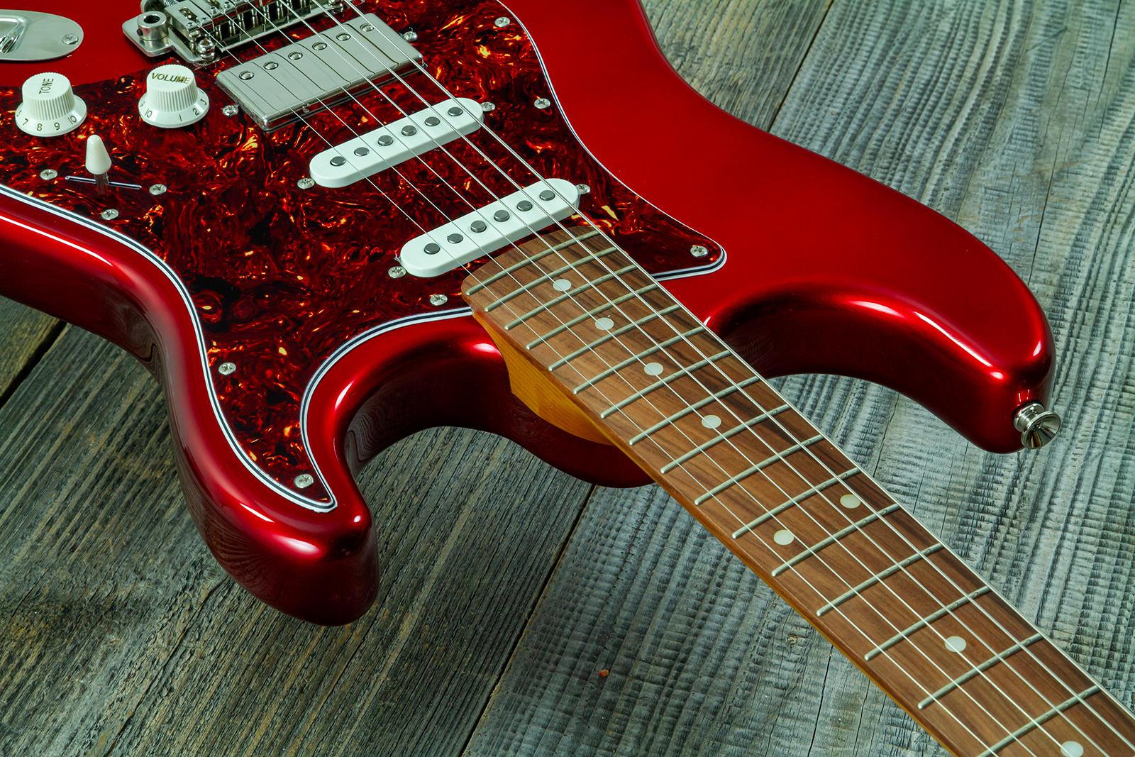 Eastone St550r-mr Hss Trem Rw - Metal Red - Guitarra eléctrica con forma de str. - Variation 4
