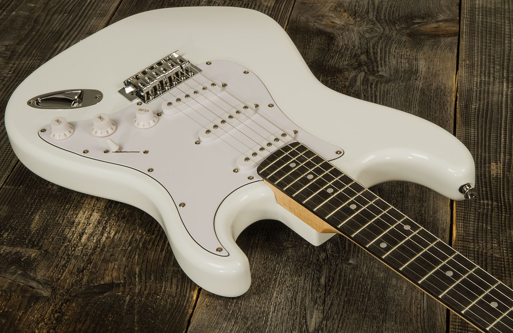 Eastone Str70 3s Trem Pur - Olympic White - Guitarra eléctrica con forma de str. - Variation 1