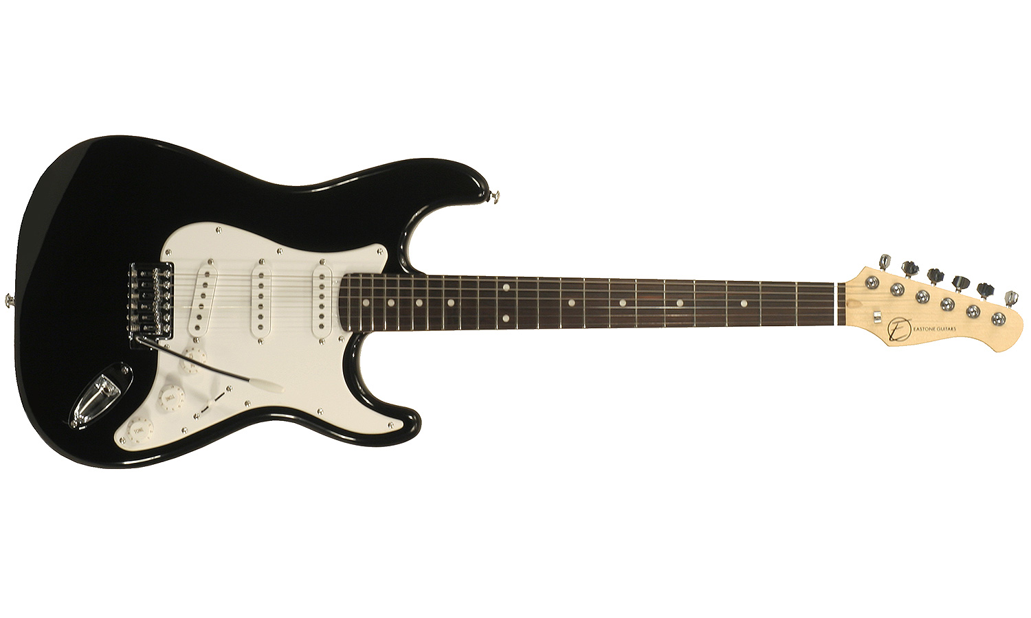 Eastone Str70-blk 3s Pur - Black - Guitarra eléctrica con forma de str. - Variation 1