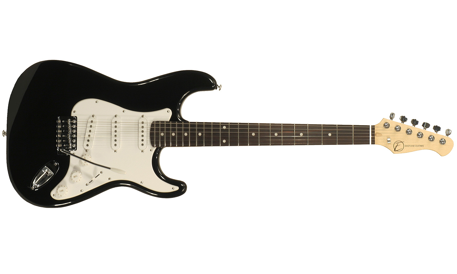 Eastone Str70-blk 3s Pur - Black - Guitarra eléctrica con forma de str. - Variation 1