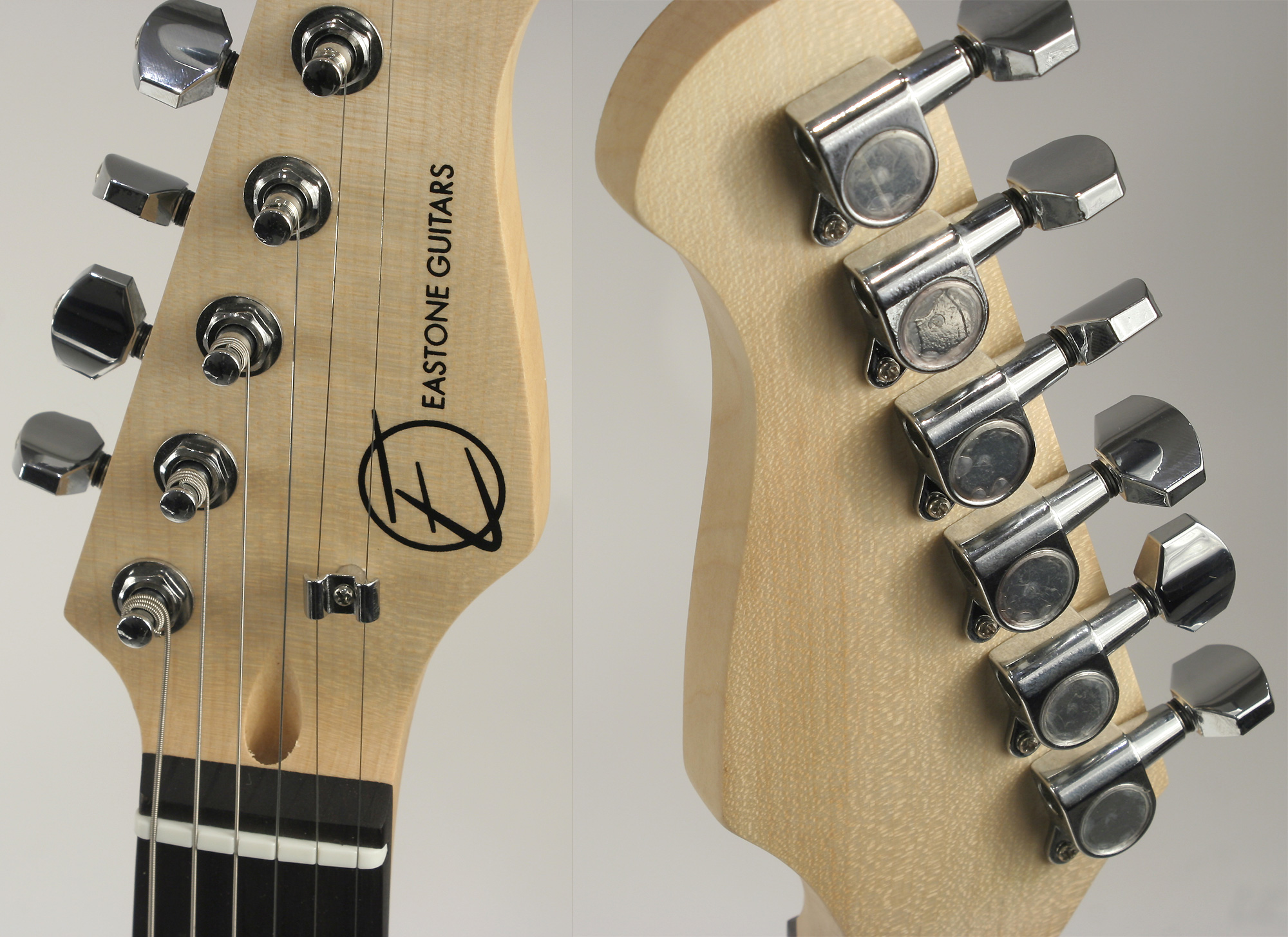 Eastone Str70-blk 3s Pur - Black - Guitarra eléctrica con forma de str. - Variation 5
