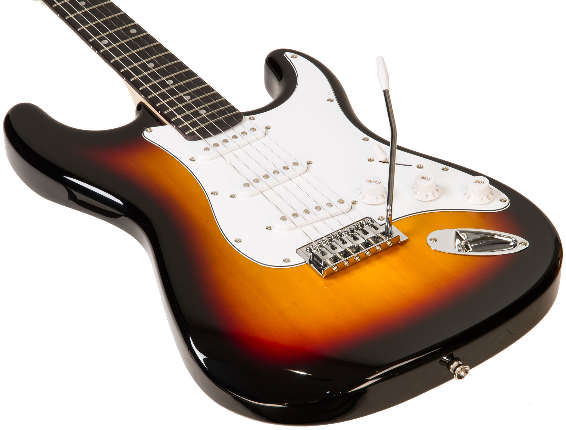 Eastone Str70 +fender Frontman 20g +cable +clip-on Tuner +mediators +housse +courroie - 3 Tone Sunburst - Packs guitarra eléctrica - Variation 1