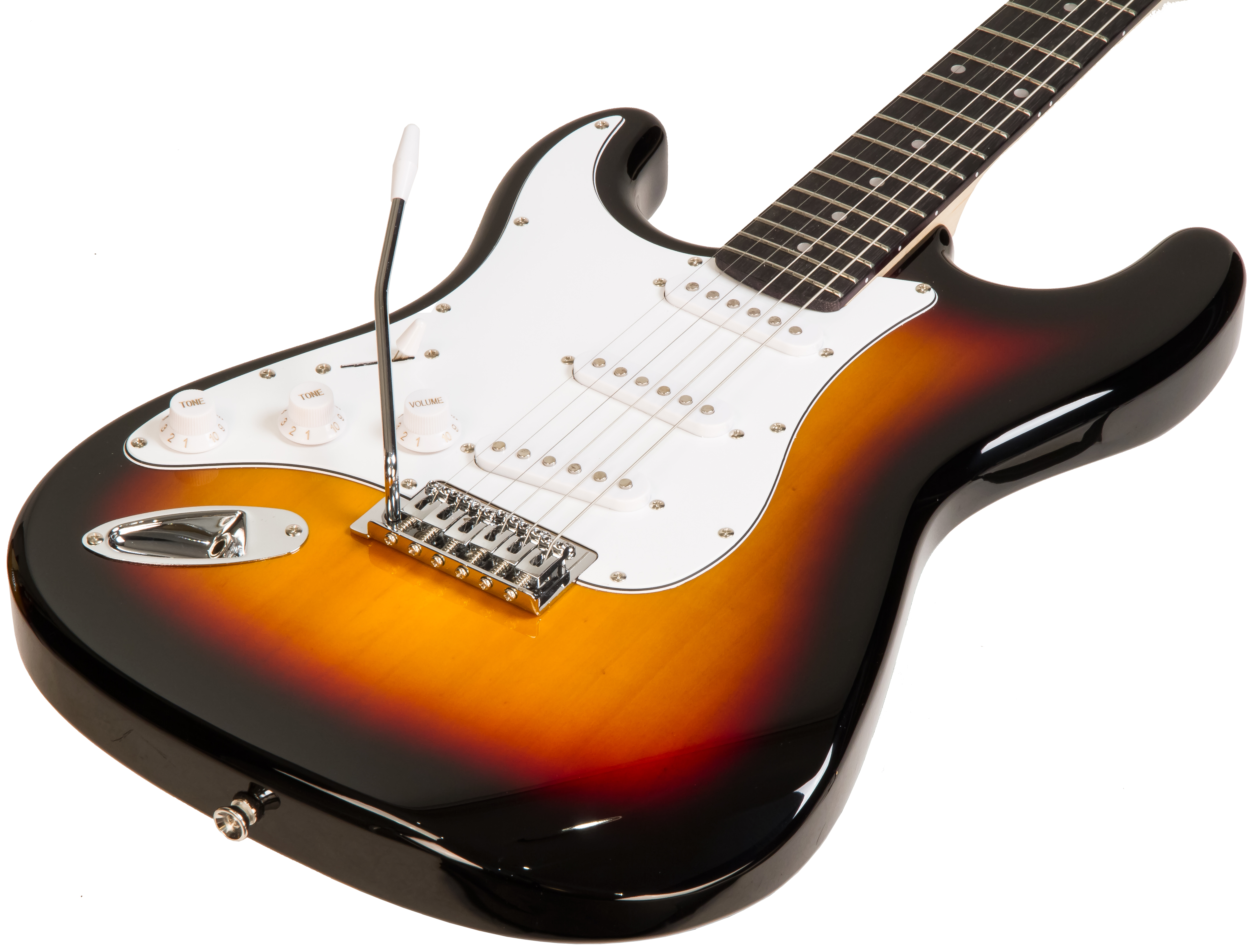 Eastone Str70t +marshall Mg10 10w +cable +mediators +housse - 3 Tone Sunburst - Packs guitarra eléctrica - Variation 1