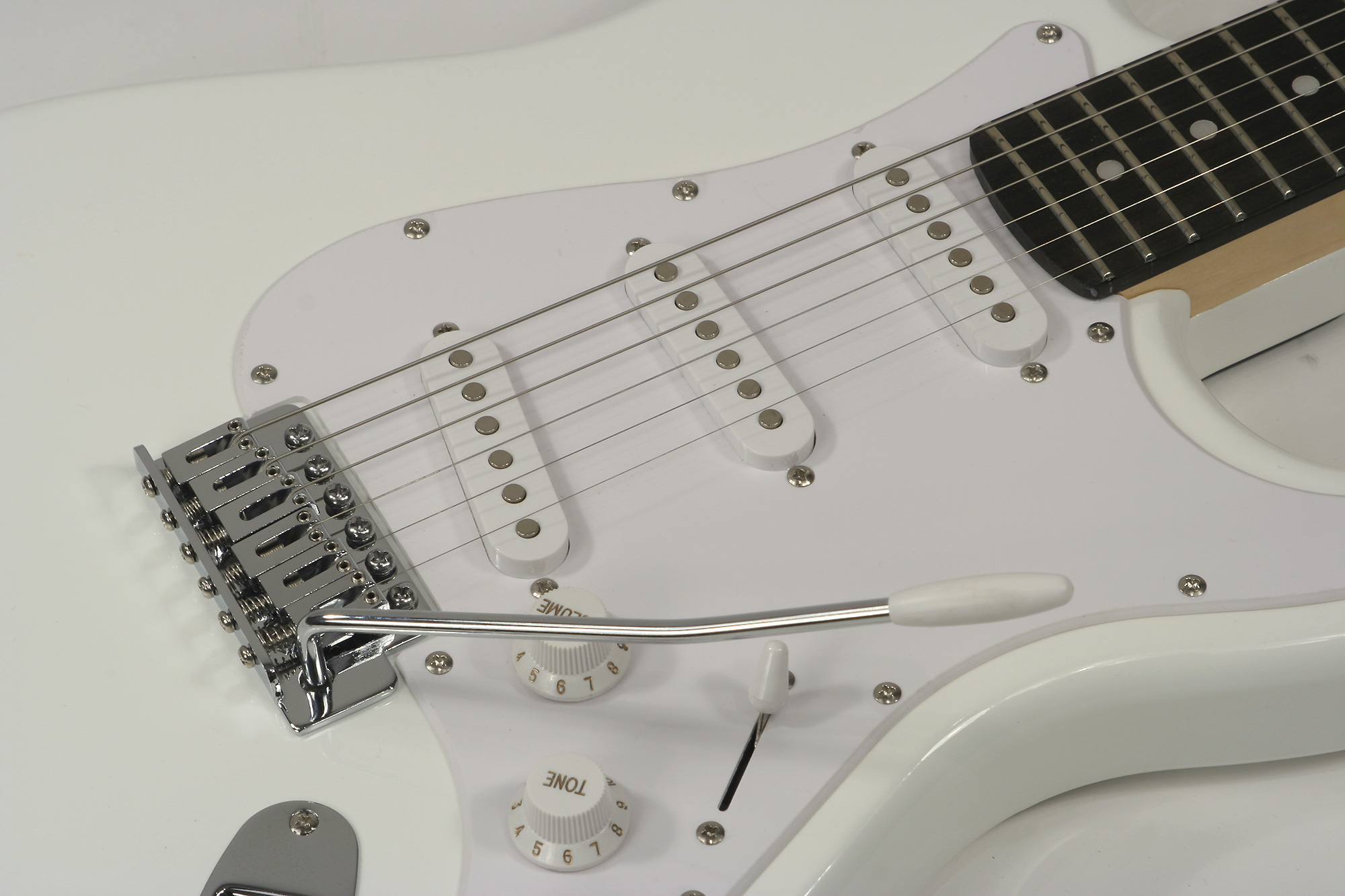 Eastone Str70-wht 3s Pur - Ivory - Guitarra eléctrica con forma de str. - Variation 3