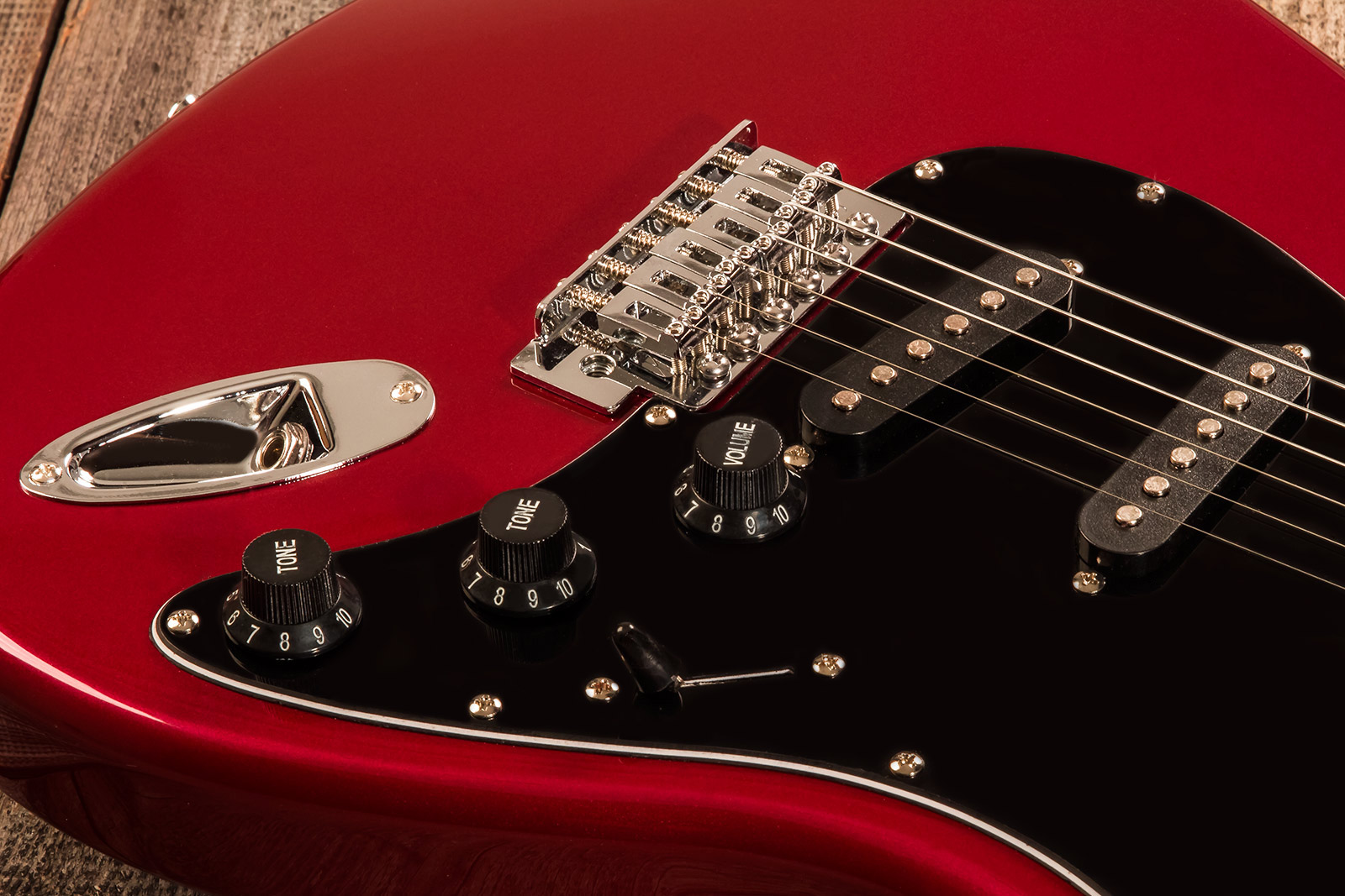 Eastone Str70t 3s Trem Pur - Dark Red - Guitarra eléctrica con forma de str. - Variation 8