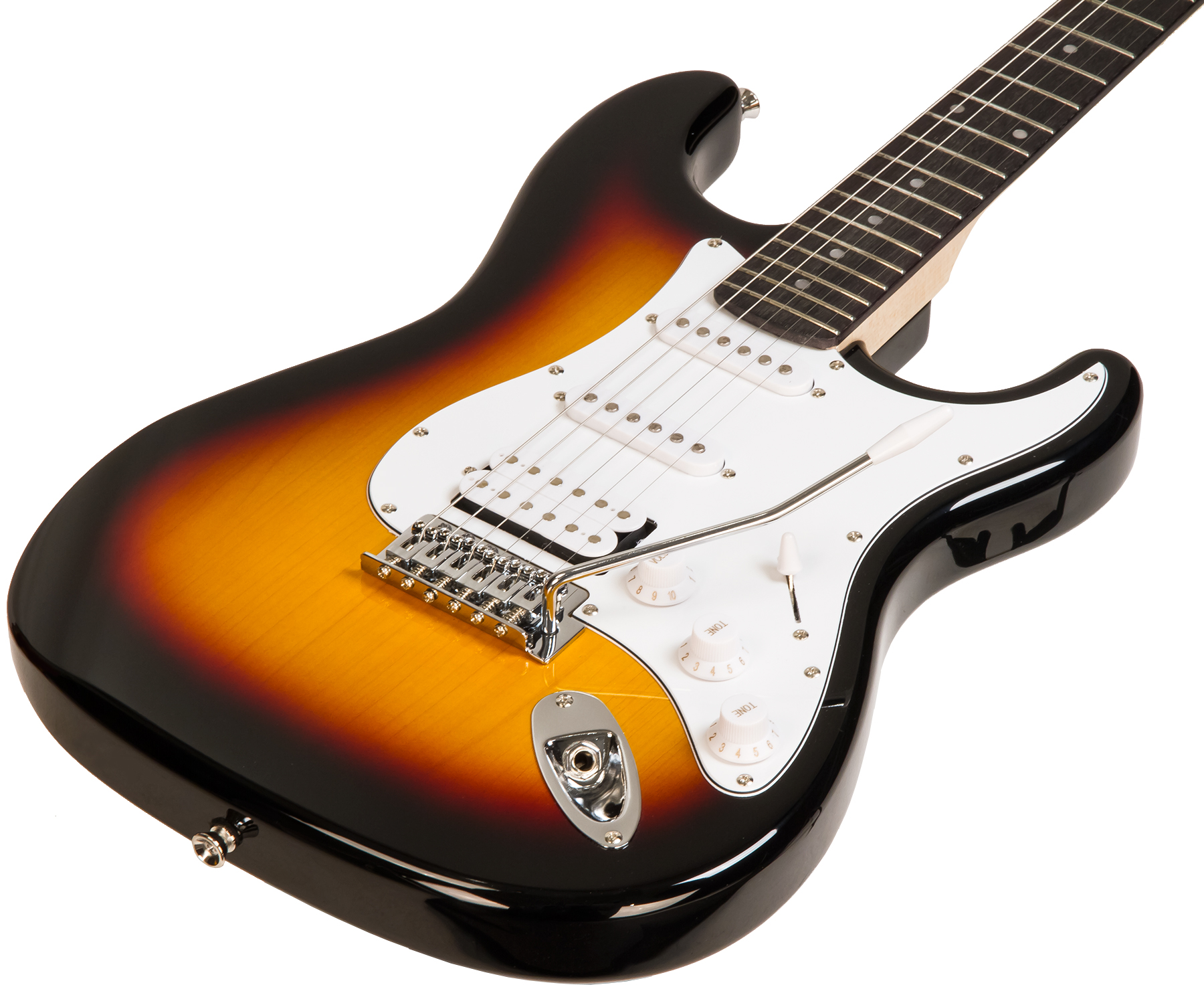 Eastone Str80t 3ts Hss Trem Pur - Sunburst - Guitarra eléctrica con forma de str. - Variation 1