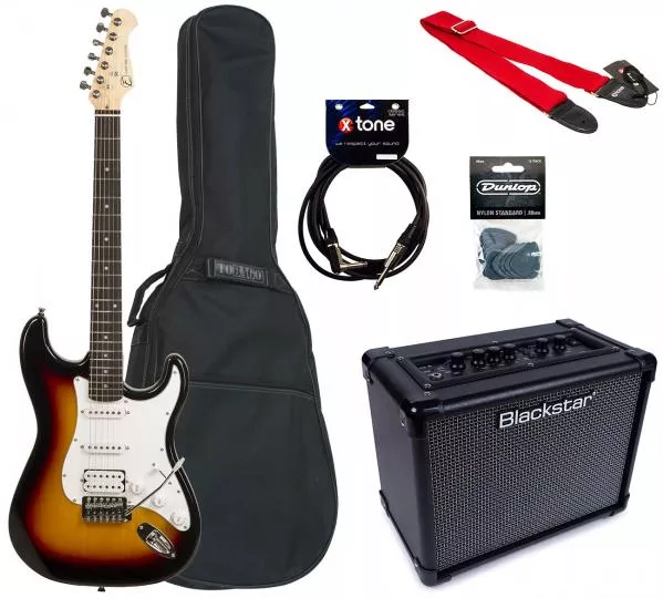 Packs guitarra eléctrica Eastone STR80T LPB + Blackstar ID:Core V3 Stereo 10 +Accessories - Sunburst
