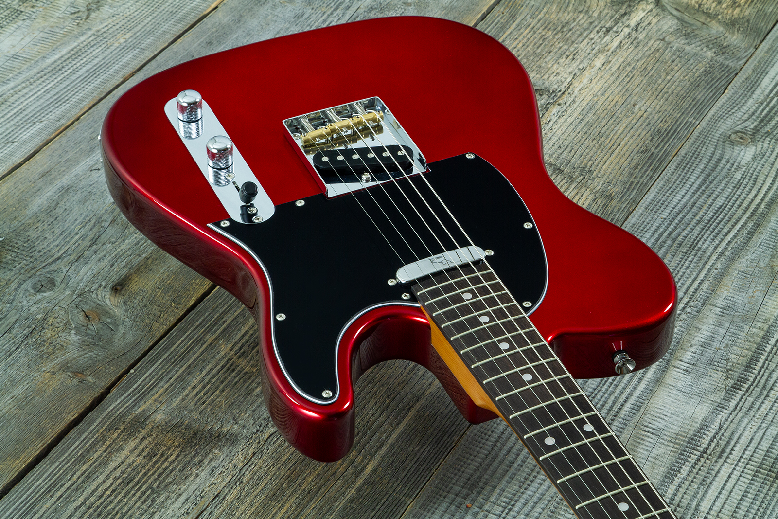 Eastone Tl100r-mr-rw 2s Ht Mn - Metal Red - Guitarra eléctrica con forma de tel - Variation 2