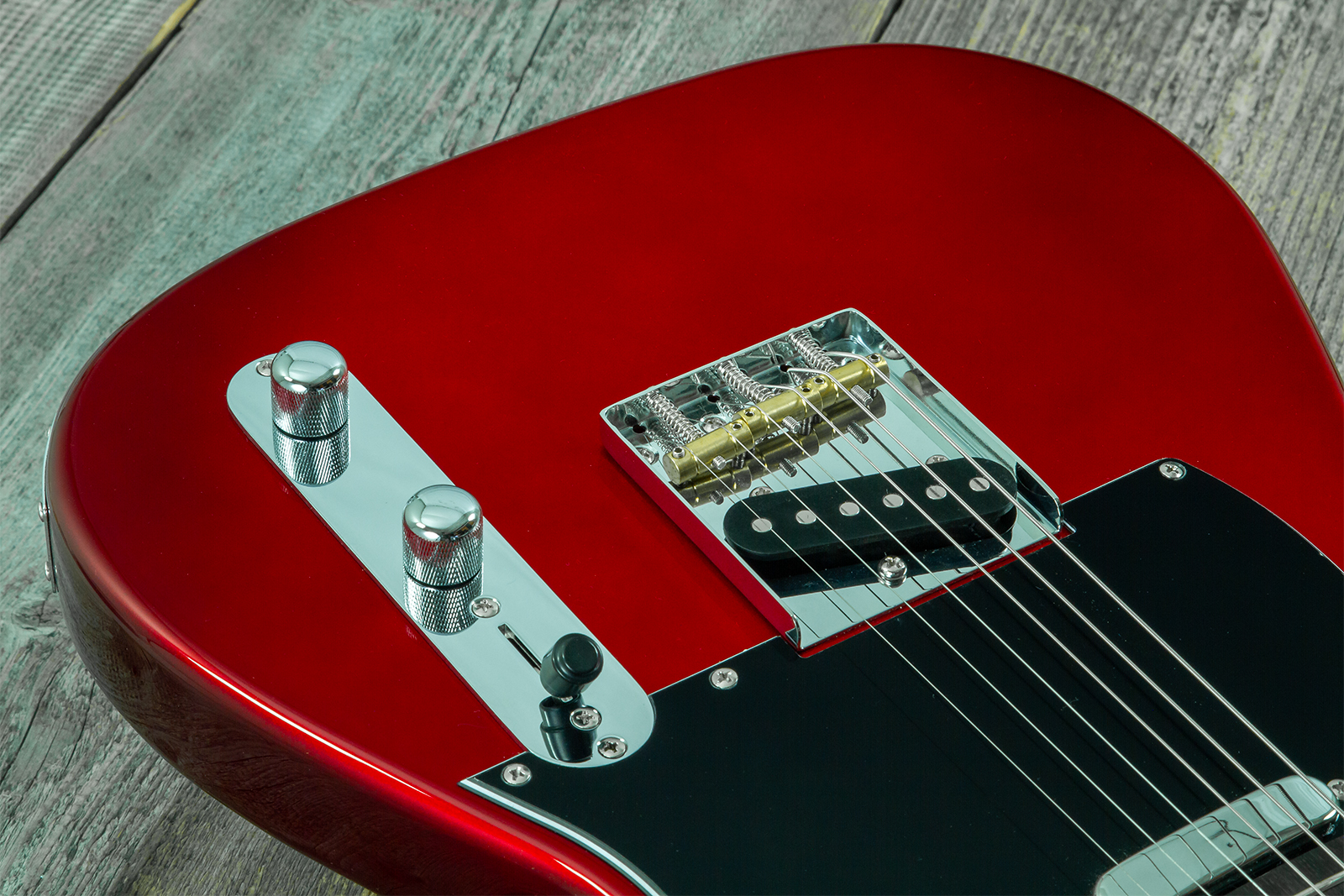 Eastone Tl100r-mr-rw 2s Ht Mn - Metal Red - Guitarra eléctrica con forma de tel - Variation 3