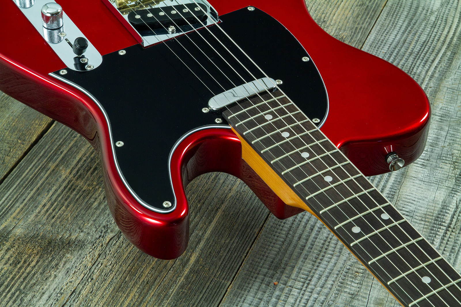 Eastone Tl100r-mr-rw 2s Ht Mn - Metal Red - Guitarra eléctrica con forma de tel - Variation 4