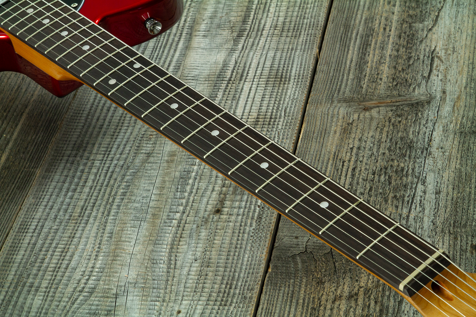 Eastone Tl100r-mr-rw 2s Ht Mn - Metal Red - Guitarra eléctrica con forma de tel - Variation 5
