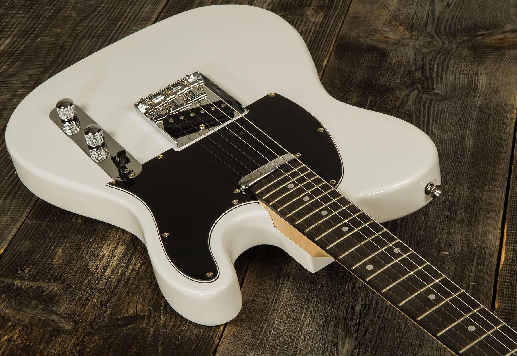 Eastone Tl70 2s Ht Pur - Olympic White - Guitarra eléctrica con forma de tel - Variation 1