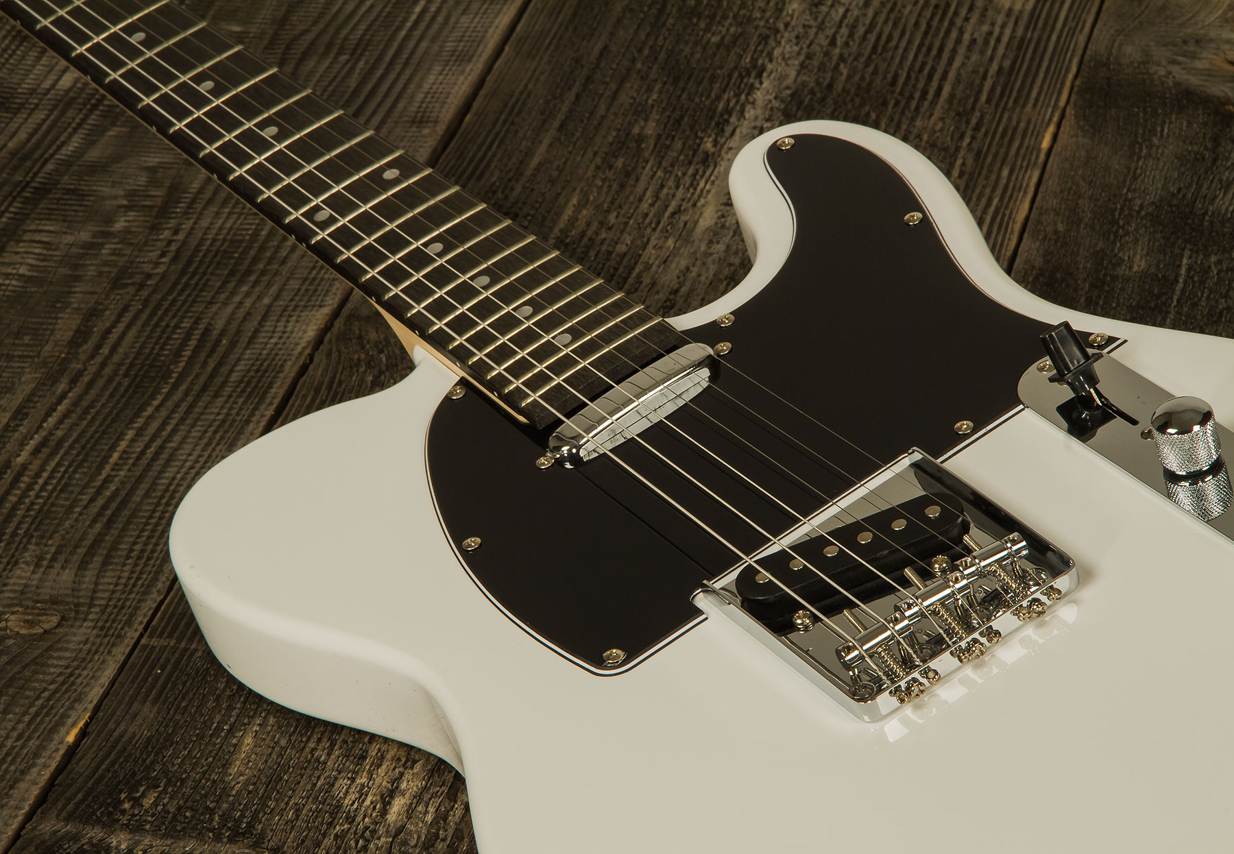 Eastone Tl70 2s Ht Pur - Olympic White - Guitarra eléctrica con forma de tel - Variation 3