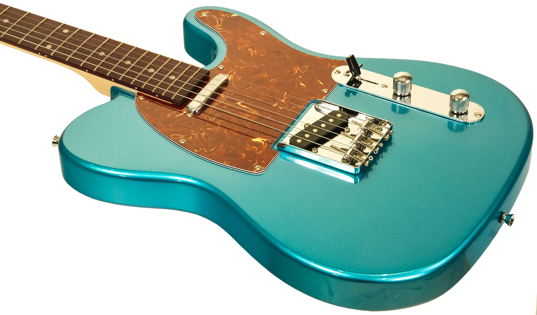 Eastone Tl70 Ss Ht Pur - Metallic Light Blue - Guitarra eléctrica con forma de tel - Variation 2