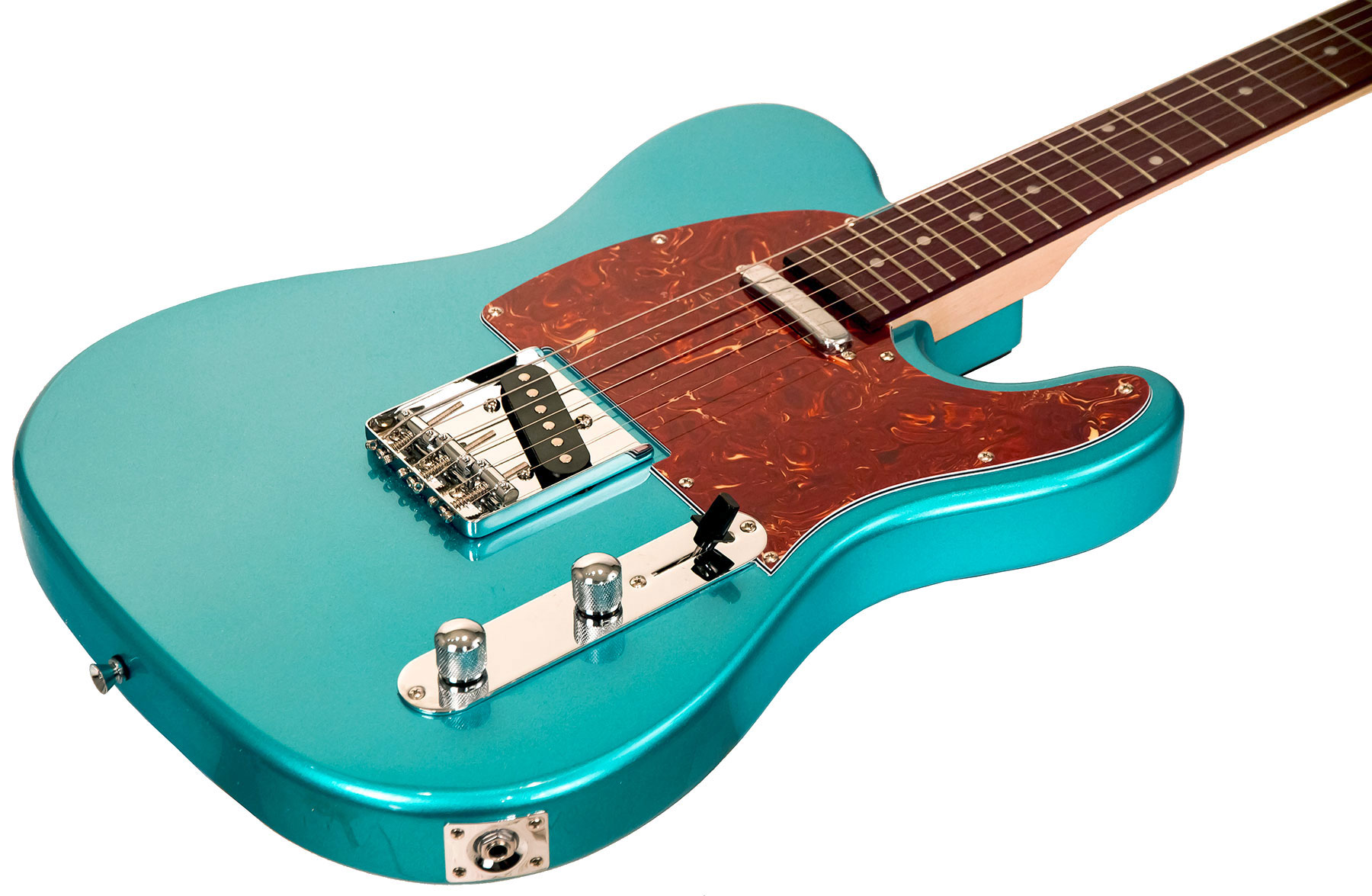 Eastone Tl70 +marshall Mg10 +housse +courroie +cable +mediators - Metallic Light Blue - Packs guitarra eléctrica - Variation 1