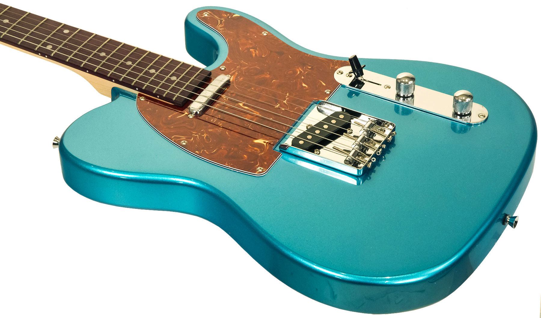 Eastone Tl70 +marshall Mg10 +housse +courroie +cable +mediators - Metallic Light Blue - Packs guitarra eléctrica - Variation 2
