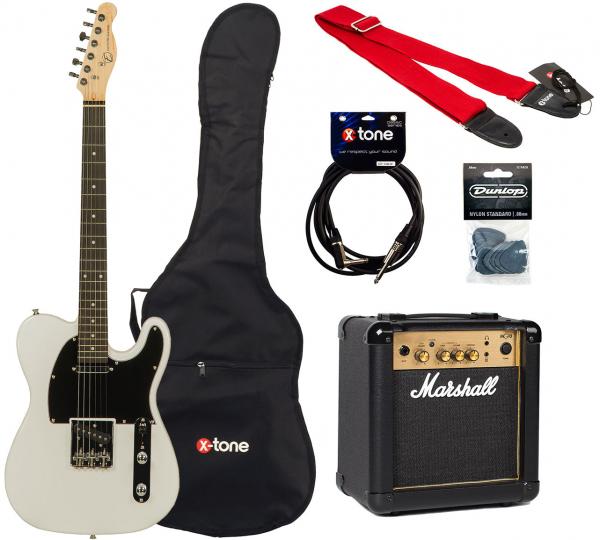 Packs guitarra eléctrica Eastone TL70 +Marshall MG10 +Accessories - Olympic white
