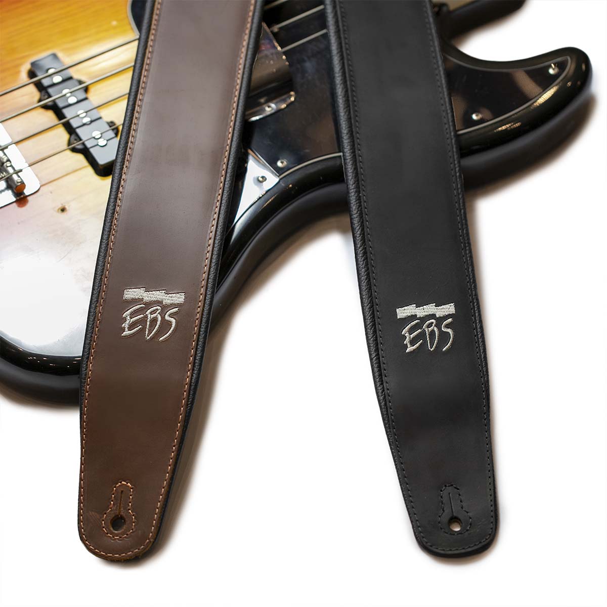 Ebs Sangle Cuir Smooth Mat Black - Correa - Variation 1