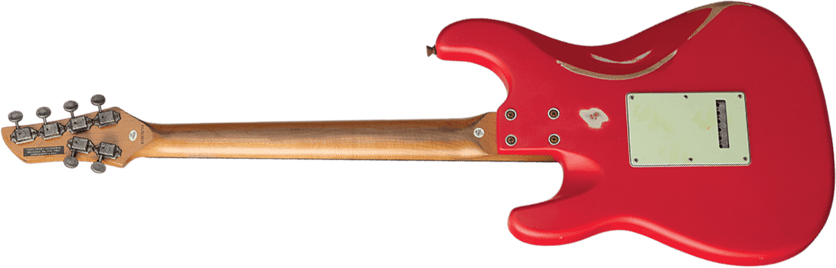 Eko Aire Relic Original Hss Trem Wpc - Fiesta Red - Guitarra eléctrica con forma de str. - Variation 1