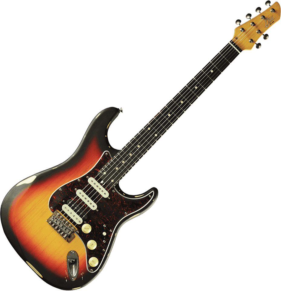 Eko Aire Relic Original Hss Trem Wpc - Sunburst - Guitarra eléctrica con forma de str. - Variation 1