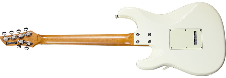 Eko Aire V-nos Original Hss Trem Wpc - Olympic White - Guitarra eléctrica con forma de str. - Variation 1