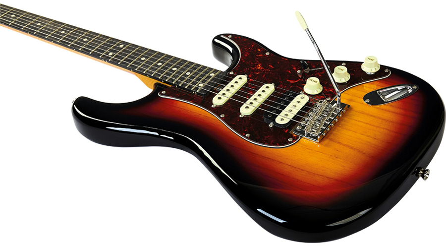 Eko Aire V-nos Original Hss Trem Wpc - Sunburst - Guitarra eléctrica con forma de str. - Variation 3