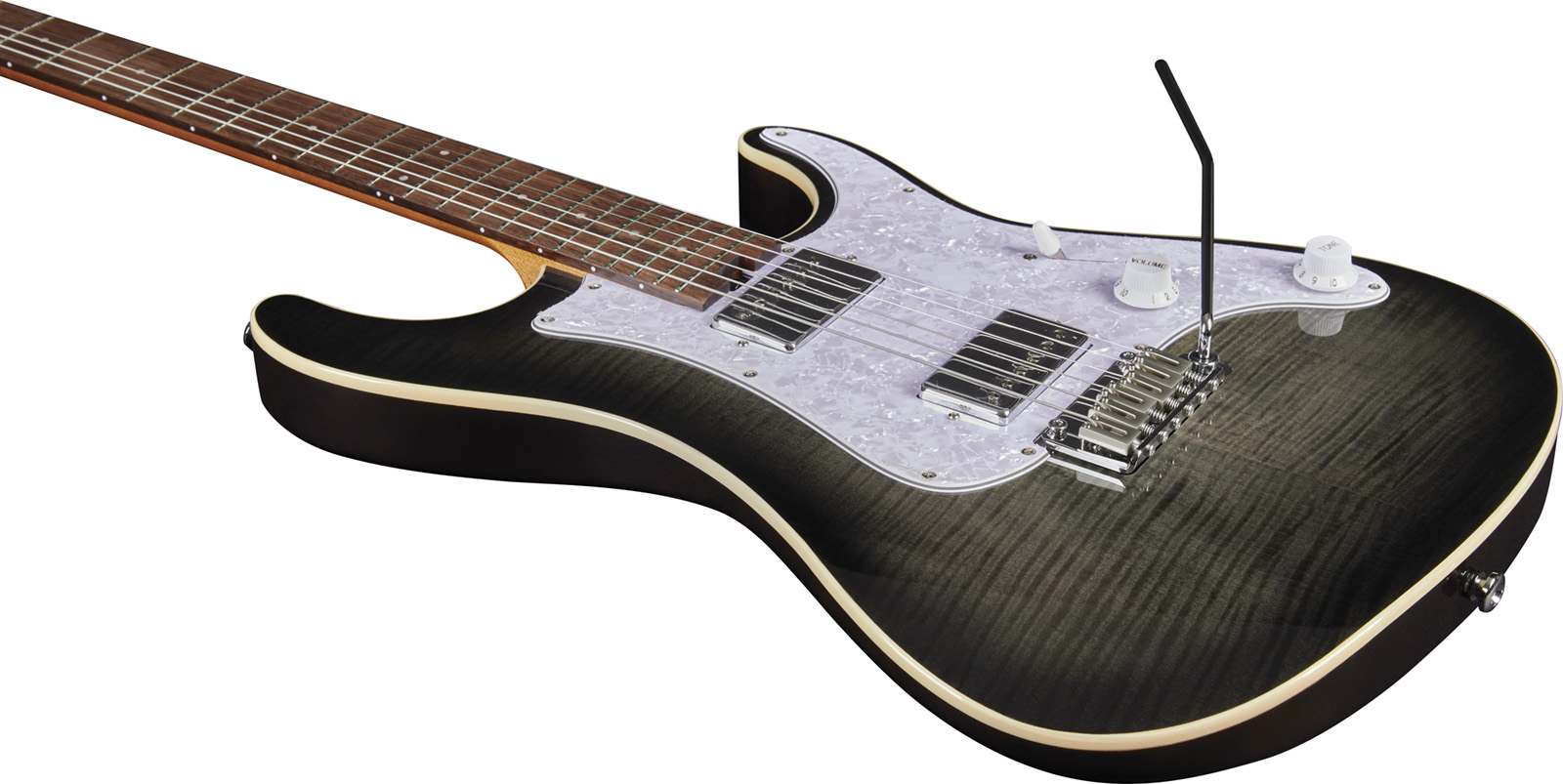 Eko Aurora 400 Trem Hh Lau - Flamed Grey Burst - Guitarra eléctrica con forma de str. - Variation 2