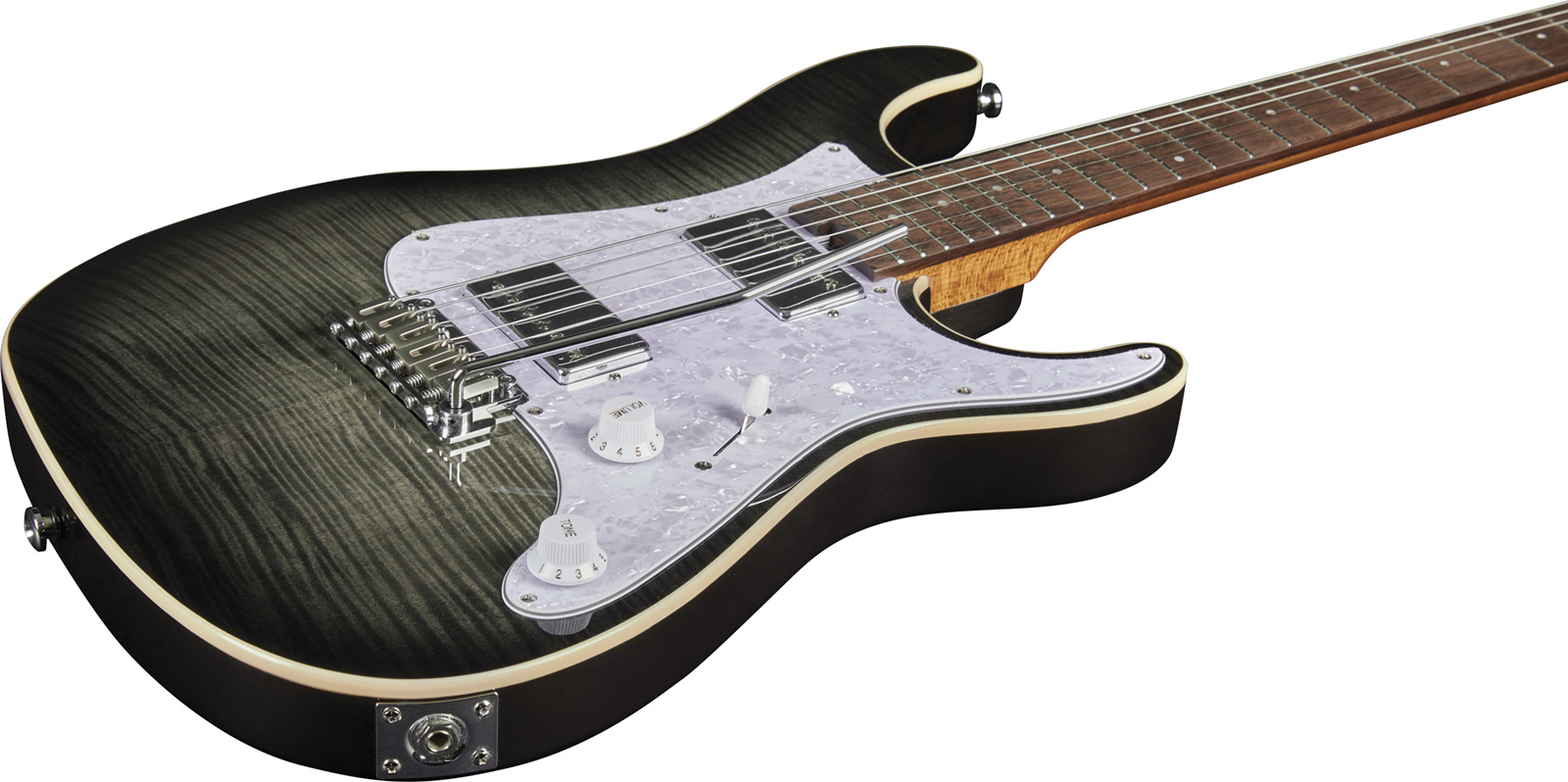 Eko Aurora 400 Trem Hh Lau - Flamed Grey Burst - Guitarra eléctrica con forma de str. - Variation 3