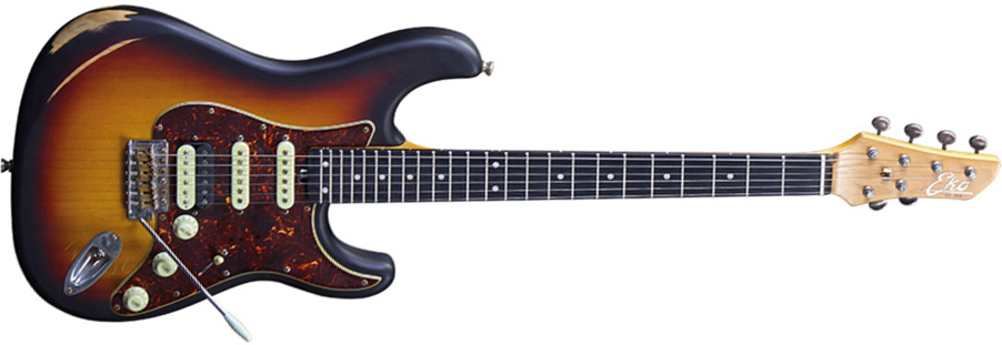 Eko Aire Relic Original Hss Trem Wpc - Sunburst - Guitarra eléctrica con forma de str. - Main picture