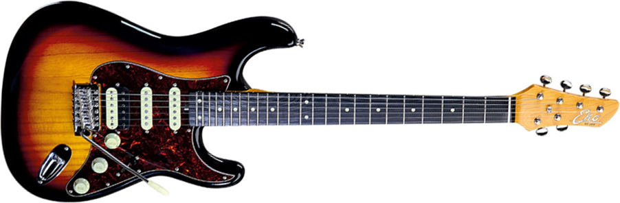 Eko Aire V-nos Original Hss Trem Wpc - Sunburst - Guitarra eléctrica con forma de str. - Main picture