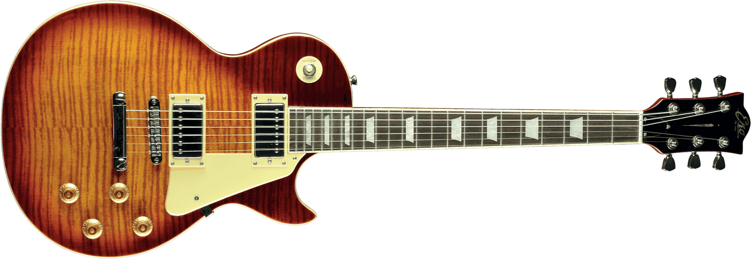 Eko Vl-480 Tribute Starter 2h Ht Wpc - Aged Cherry Burst Flamed - Guitarra eléctrica de corte único. - Main picture